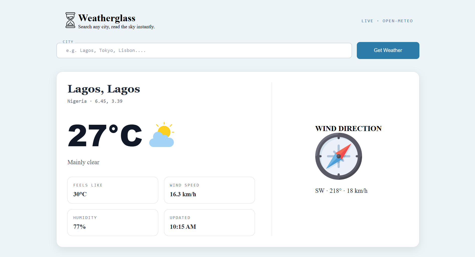 A weather application